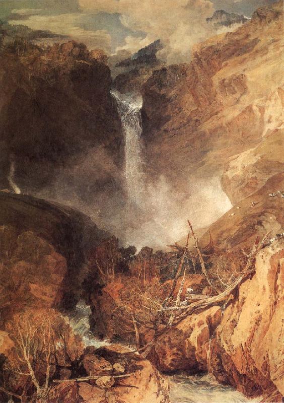 The Great Fall of the Reichenbach,in the Valley of Hasle,Switzerland, J.M.W. Turner